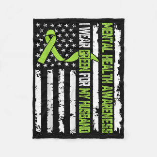 Cobertor De Velo Eu Visto Verde Para Os Meus Amigos Da Saúde Mental