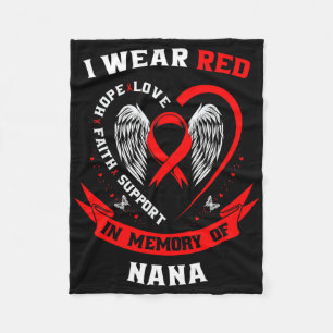 Cobertor De Velo Eu Visto Vermelho Em Memória Do Awarene Da Doença