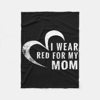 Cobertor De Velo Eu Visto Vermelho Para Minha Mãe Doença Cardíaca.
