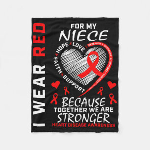 Cobertor De Velo Eu Visto Vermelho Para Minha Sobrevivência Da Doen