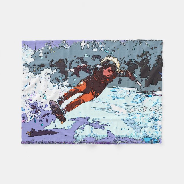Cobertor De Velo Eu vivo Para Corridas - Skateboard Racing (Frente (Horizontal))