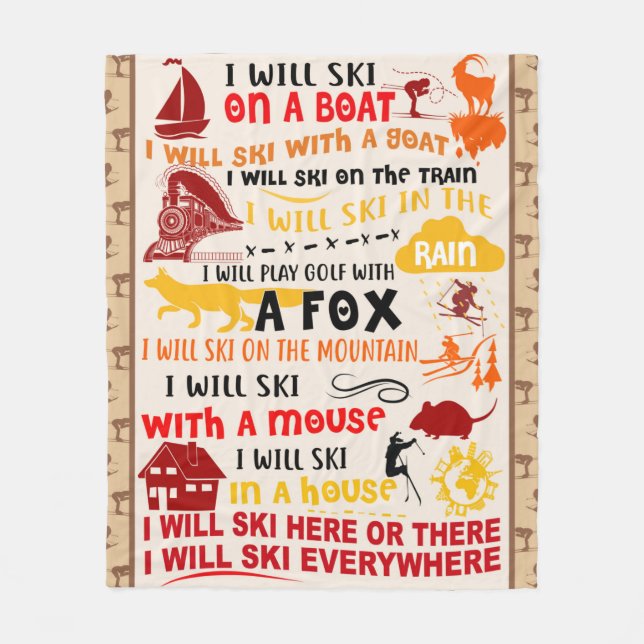 Cobertor De Velo EU VOU ESQUECER AQUI OU AQUI ESQUECER neve esporte (Frente)