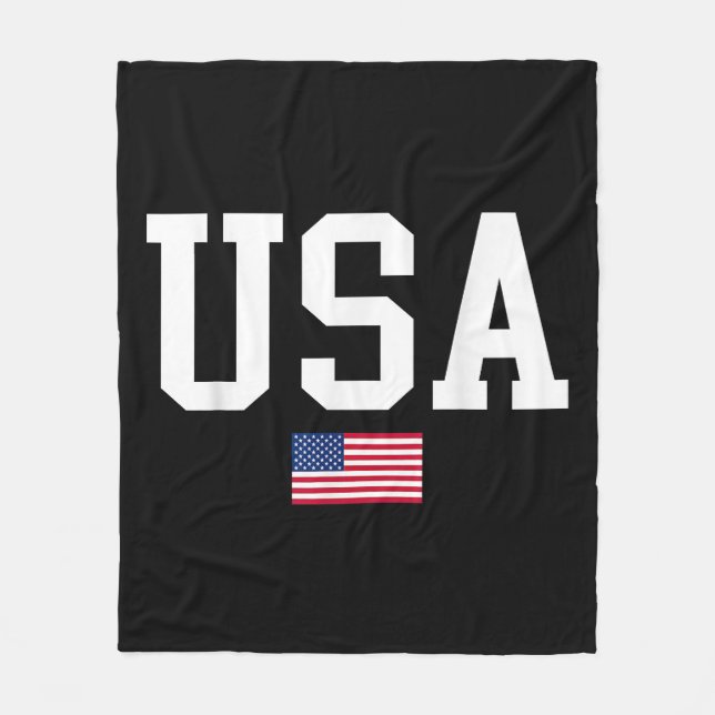 Cobertor De Velo EUA Bandeira Patriótica Americana Para Homens Meni (Frente)