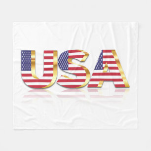 Cobertor De Velo EUA - Estados Unidos da América - Bandeira - Patr