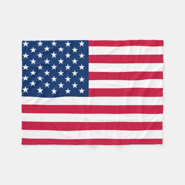 Cobertor De Velo EUA Flag Fleece Blanket Estados Unidos da América (Frente (Horizontal))