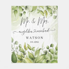 Cobertor De Velo Eucalyptus Greenery Blush Modern Trendy Script Sr.