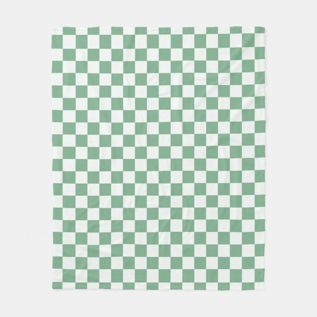 Cobertor De Velo Eucalyptus mist checkerboard pattern (Frente)