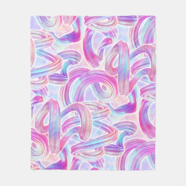 Cobertor De Velo eurobeat holorave - rosa e azul: (Frente)