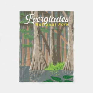 Cobertor De Velo Everglades National Park Illustration Viagem Art