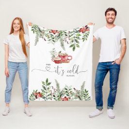 Cobertor De Velo Evergreen cozinhando bebê está frio lá fora