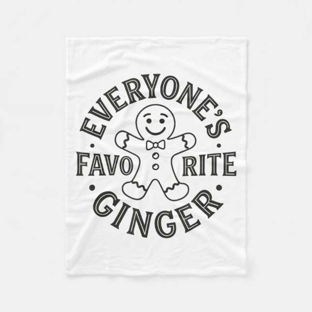 Cobertor De Velo Everyone's Favorite Ginger T Funny Gingerbread Man (Frente)