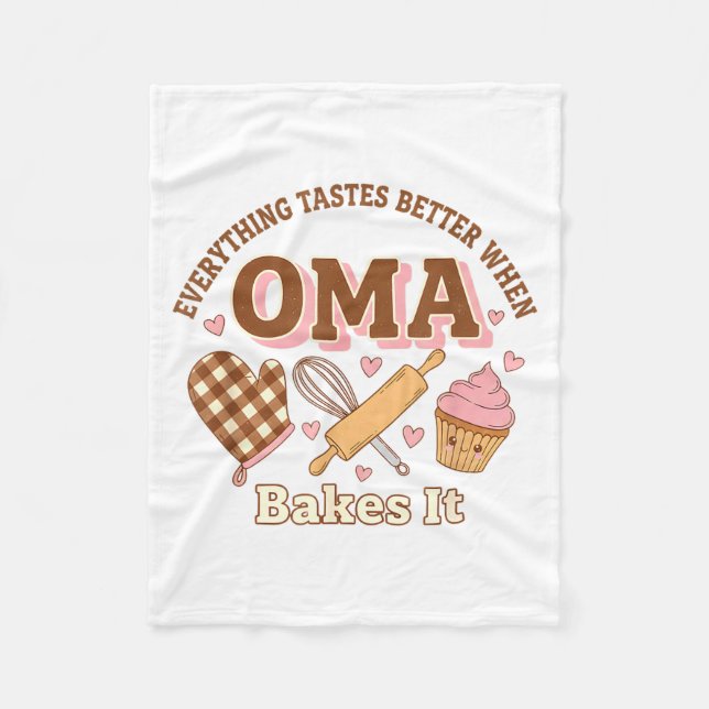Cobertor De Velo Everything Tastes Better When Oma Bakes It Mother' (Frente)
