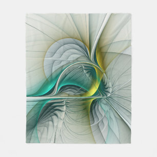 Cobertor De Velo Evolução do Fractal, arte abstracta dourada de