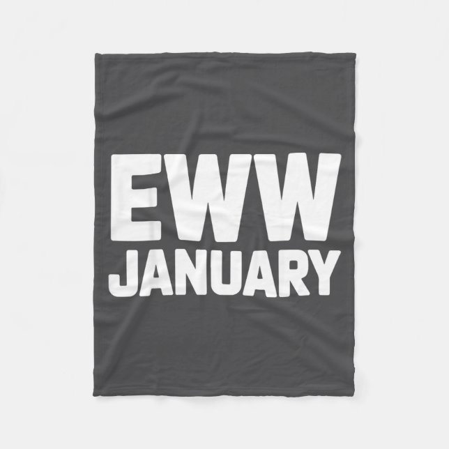 Cobertor De Velo Eww January Funny New Year Winter Mood Meme  (Frente)