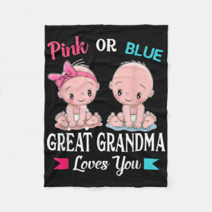Cobertor De Velo Excelente Cor-De-Rosa Ou Azul Vovó Te Ama A Revela