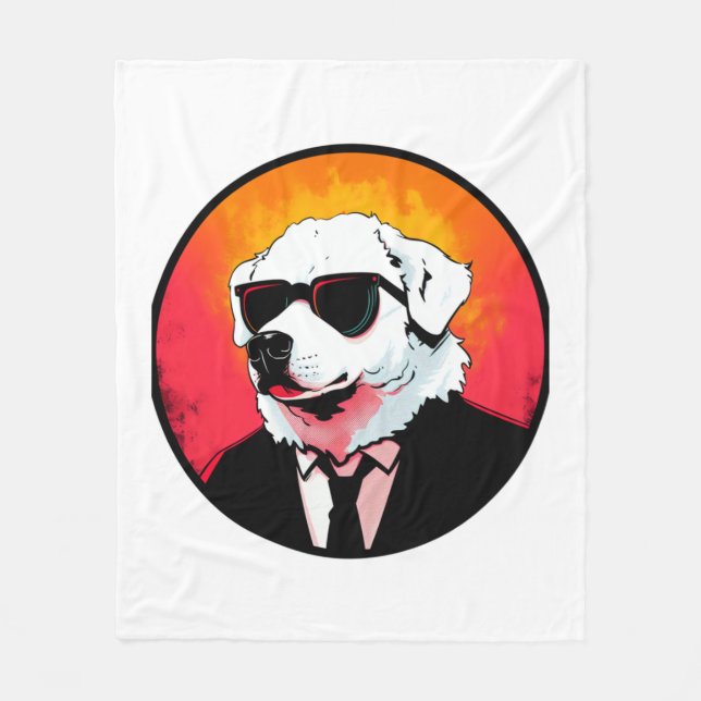 Cobertor De Velo Excelente Pirenéus - Cachorro Empresário (Frente)