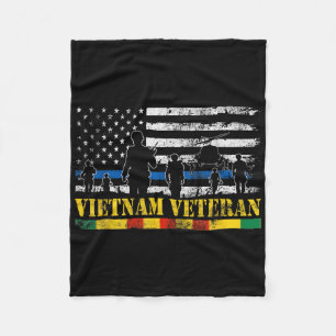 Cobertor De Velo Exército dos EUA Vietnã Veterano Americano Bandeir