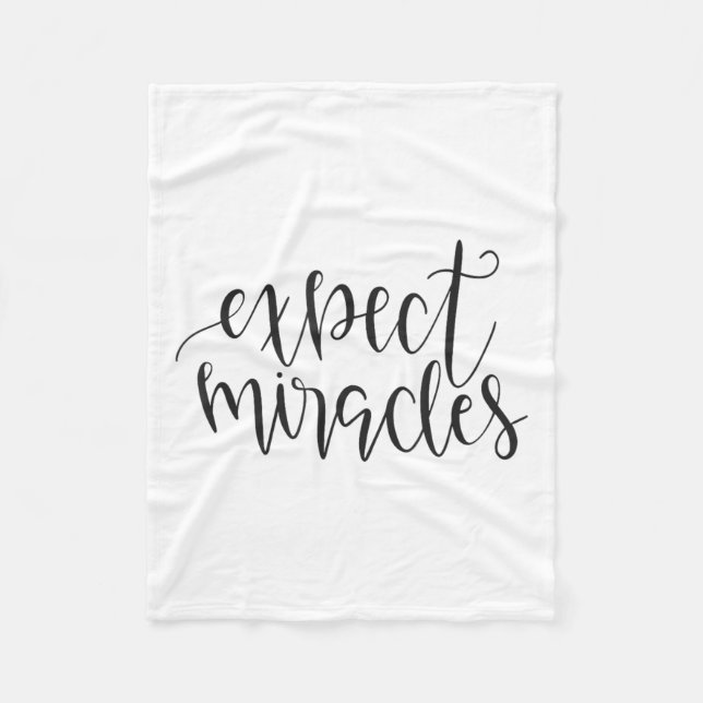 Cobertor De Velo Expect Miracles Insrational Motivational Quote  (Frente)