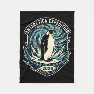 Cobertor De Velo Expedição à Antártica 2026 Suvenir Retro Pinguim 
