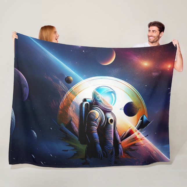 Cobertor De Velo Explorador do Espaço Profundo em Traje Espacial Mo (In Situ)