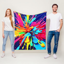 Cobertor De Velo Explosão de cor e pintura em abstrato