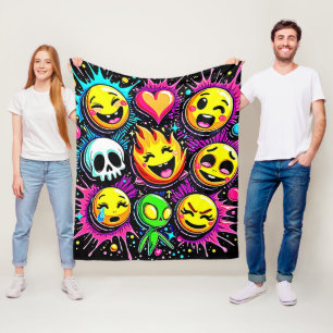 Cobertor De Velo Explosão Emoji Jogada