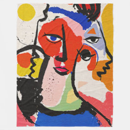 Cobertor De Velo Expressive Brushstrokes Matisse Style Abstract Art