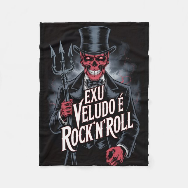 Cobertor De Velo Exu Veludo é Rock'N'Roll #1 (Frente)