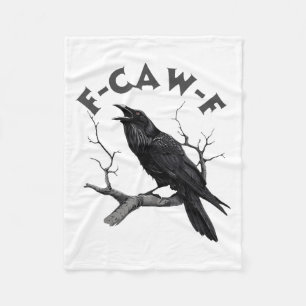 Cobertor De Velo F-caw-f Black Crow Pun Funny Bird Cawing Grunge Ha