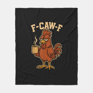 Cobertor De Velo F-Caw-F Café Galo Frango Ave Engraçada