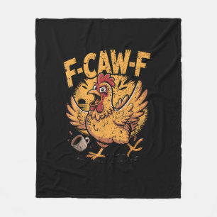 Cobertor De Velo F-Caw-F Café Galo Frango Pássaro Engraçado F-Caw-F