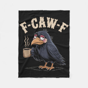 Cobertor De Velo F Caw F Camisa Café Gótica Raven Funny Hal