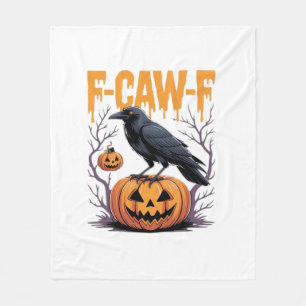 Cobertor De Velo F-Caw-F Camiseta Clássica de Halloween Corvo Abóbo