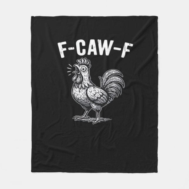 Cobertor De Velo F-Caw-F Chicken Retro Graphic (Frente)