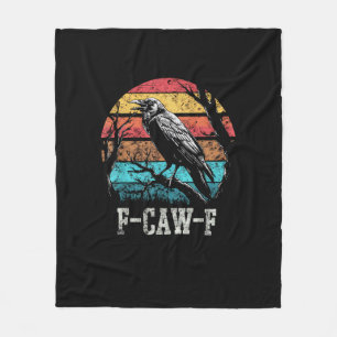 Cobertor De Velo F-Caw-F Corvo Retro Pôr do Sol Trocadilho Humoríst