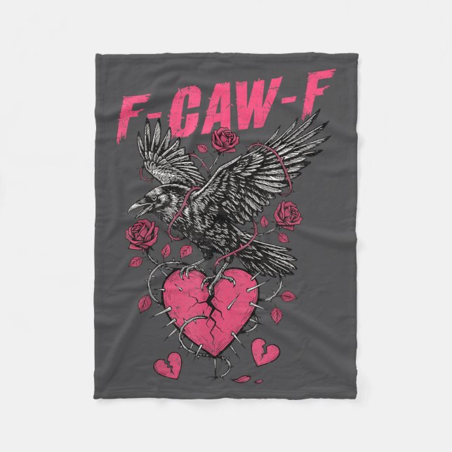 Cobertor De Velo F Caw F Crow Anti Valentine's Day Dark Gothic Brok (Frente)