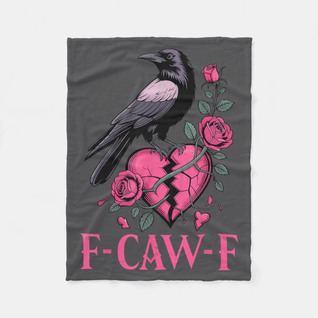 Cobertor De Velo F Caw F Crow Anti Valentine's Day Dark Gothic Brok (Frente)