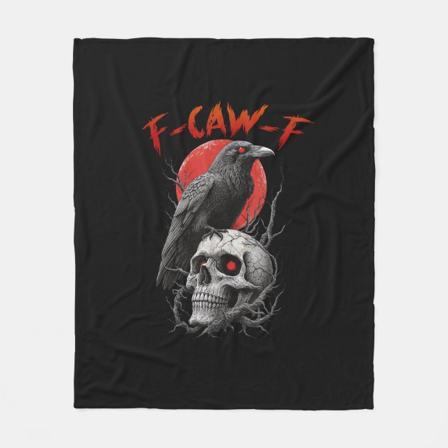 Cobertor De Velo F-Caw-F Crow Funny F-Caw-F Aesthetic Design (Frente)
