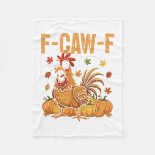 Cobertor De Velo F-caw-f Frango engraçado de Ação de Graças Humor C
