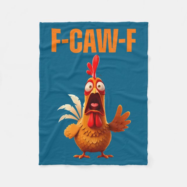Cobertor De Velo F-caw-f Funny Chicken Humor Quote Rooster Meme  (Frente)
