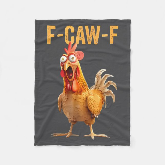Cobertor De Velo F-caw-f Funny Chicken Humor Quote Rooster Meme  (Frente)