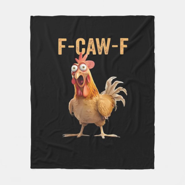 Cobertor De Velo F Caw F Funny Chicken Humor Rooster Meme Classic (Frente)