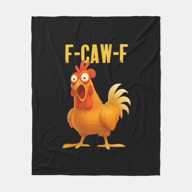 Cobertor De Velo F Caw F Funny Chicken Meme Trendy Modern Style (Frente)