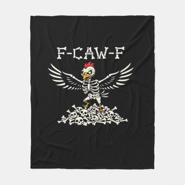Cobertor De Velo F Caw F Galinha Engraçada de Halloween Estilo Lega (Frente)