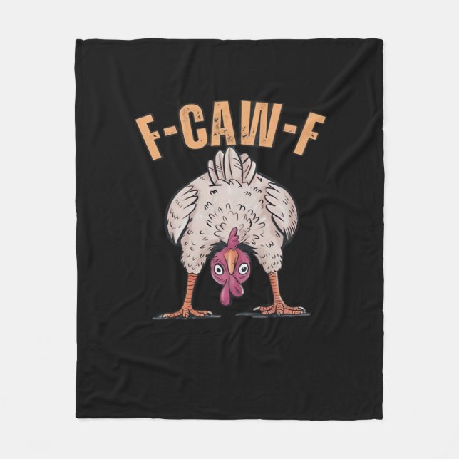 Cobertor De Velo F Caw F Galinha Engraçada Estilo Clássico Retro Le (Frente)