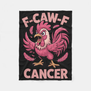 Cobertor De Velo F-caw-f Galo Rosa Meme Frango Engraçado Câncer Awa