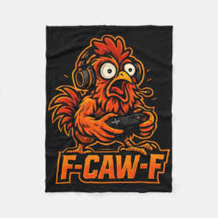 Cobertor De Velo F-caw-f Gamer - Galo Frango Engraçado Jogando _3 