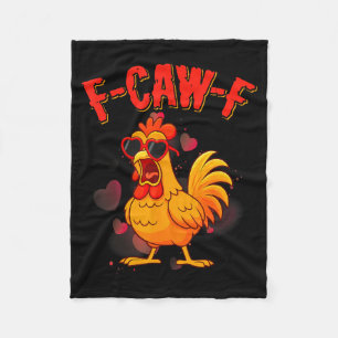 Cobertor De Velo F-caw-f Humor de Frango Engraçado Citação Valentin