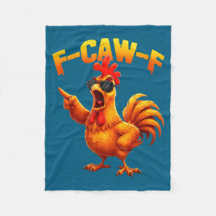 Cobertor De Velo F-caw-f Humor de Galinha Engraçado F-caw-f Citação