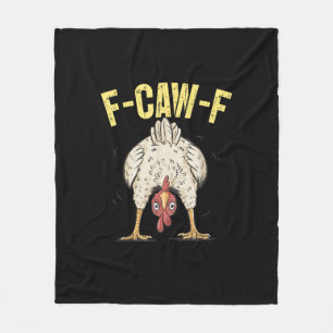Cobertor De Velo F-Caw-F Humor Engraçado de Frango Citação F-Caw-F 